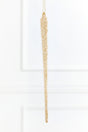 9.5" Gold & Bead Iced Glass Icicle Ornament