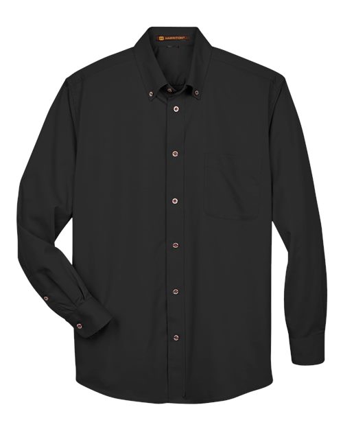 Harriton Men's Tall Easy Blend Twill Dress Shirt