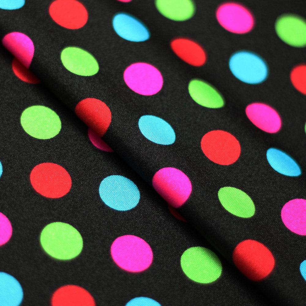 E-Z Dots Nylon Spandex Fabric - Large Polka Dots Print, 58/60" Width (1 Yard)