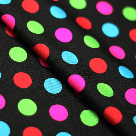 E-Z Dots Nylon Spandex Fabric - Large Polka Dots Print, 58/60" Width (1 Yard)