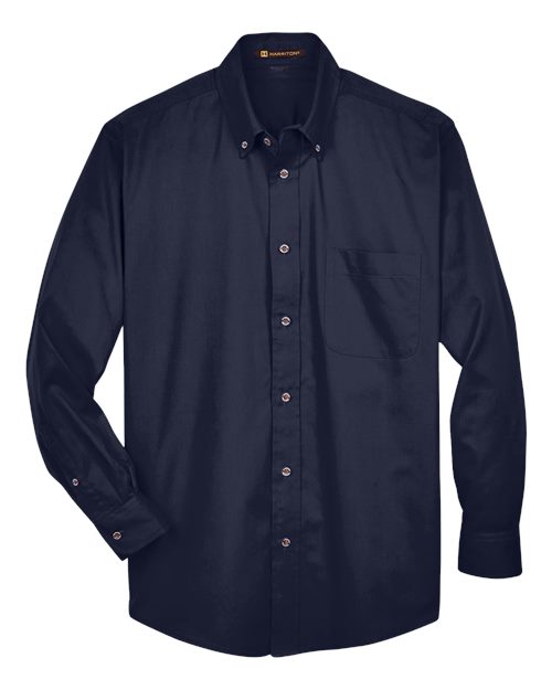Harriton Men's Tall Easy Blend Twill Dress Shirt