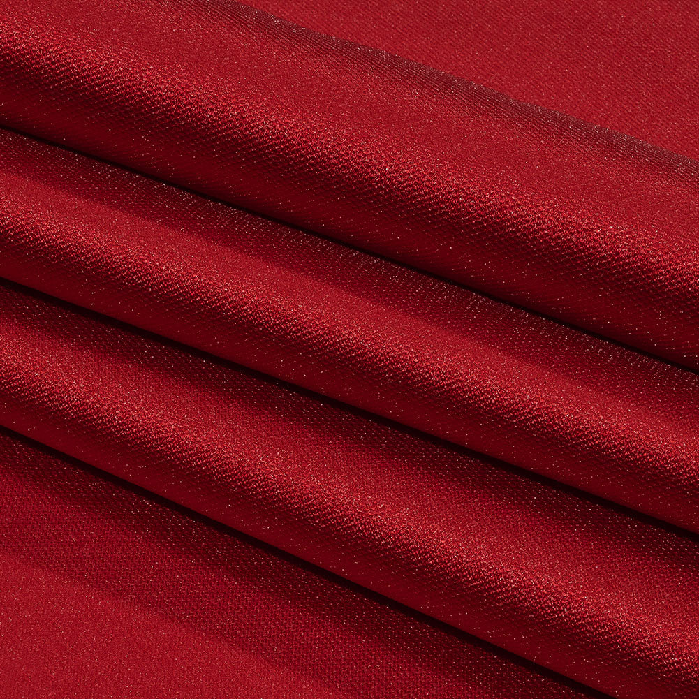 Novelty Polyester Pique - Tango Red - Kestrel Collection
