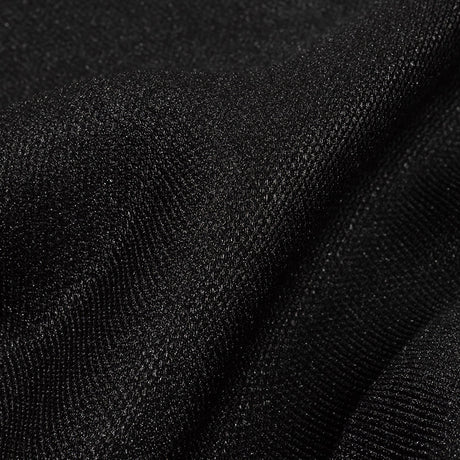 Novelty Polyester Pique - Black - Kestrel Collection