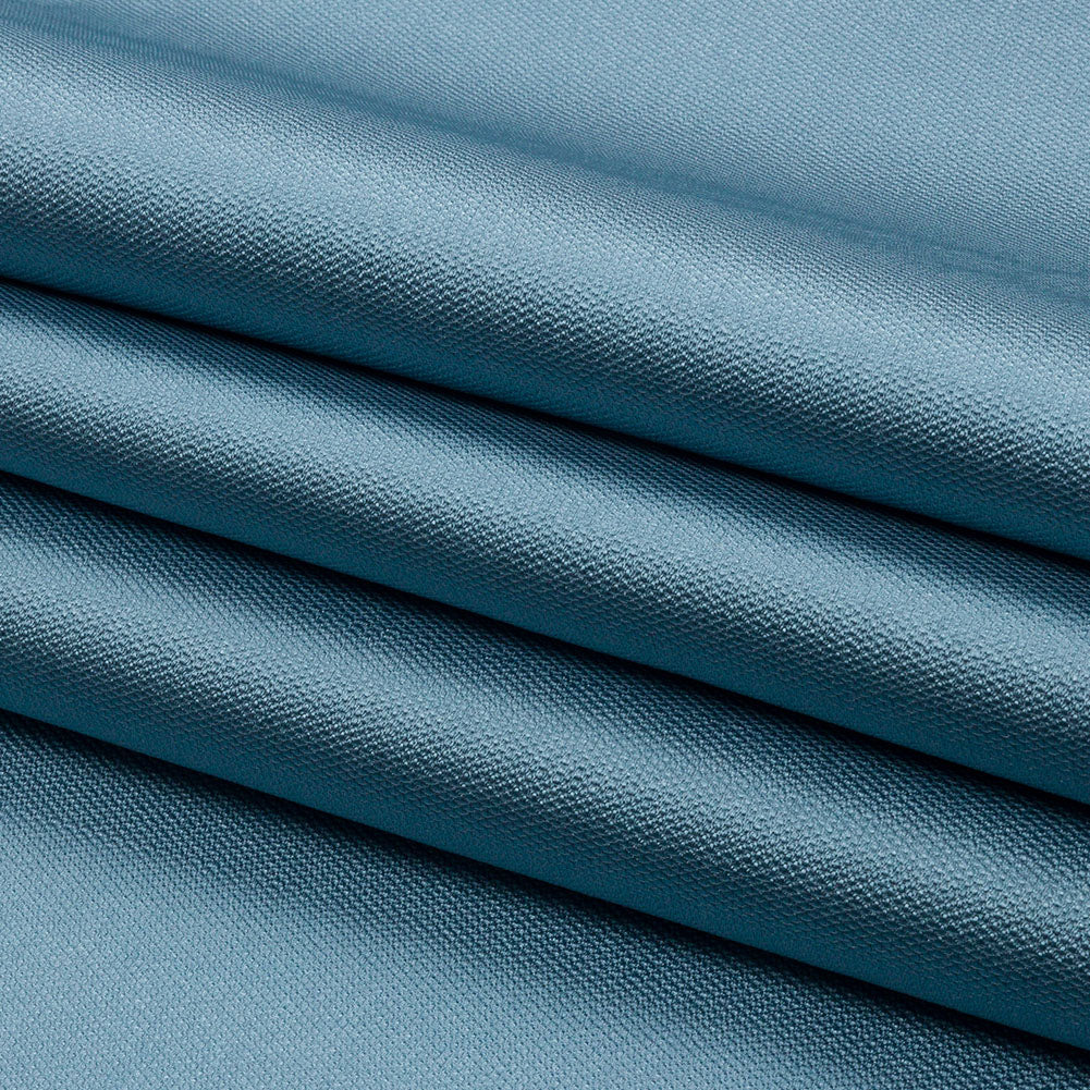 Novelty Polyester Pique - Steel Blue - Kestrel Collection