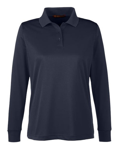Harriton Women's Advantage Snag Protection Plus IL Long Sleeve Polo