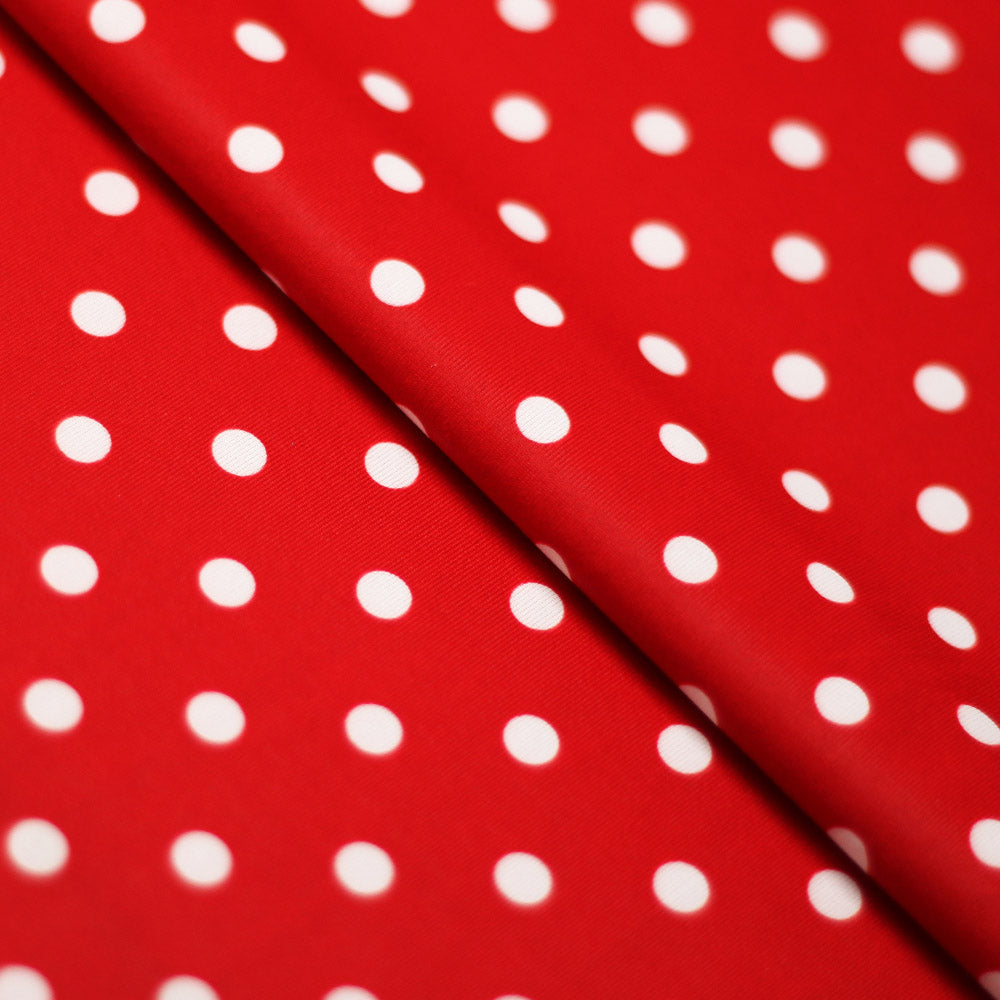 Dippin Dotz Poly Spandex Fabric - Small Polka Dots, Multiple Colors, 58/60" Width (1 Yard)