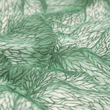 Green Tropical Leaves Printed Woven