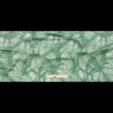 Green Tropical Leaves Printed Woven