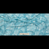 Blue Tropical Leaves Printed Woven