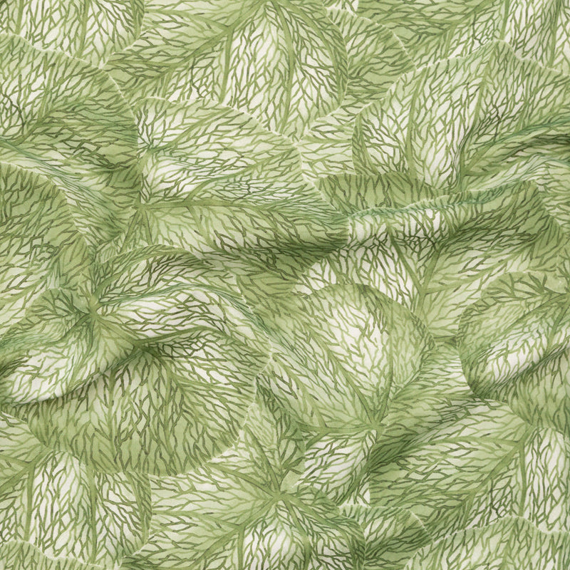 Apple Tropical Leaves Printed Woven