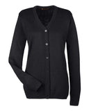 Harriton Women's Pilbloc V-Neck Button Cardigan Sweater