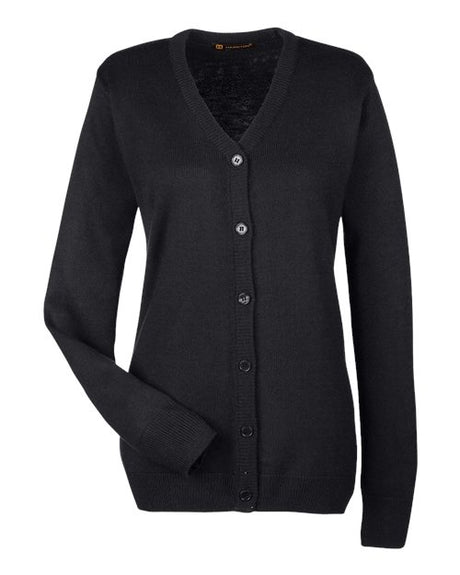 Harriton Women's Pilbloc V-Neck Button Cardigan Sweater