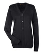 Harriton Women's Pilbloc V-Neck Button Cardigan Sweater