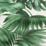 Dark Green Tropical Leaves Printed Woven