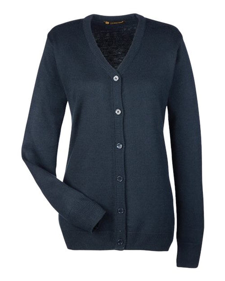 Harriton Women's Pilbloc V-Neck Button Cardigan Sweater