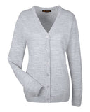 Harriton Women's Pilbloc V-Neck Button Cardigan Sweater