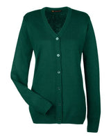 Harriton Women's Pilbloc V-Neck Button Cardigan Sweater
