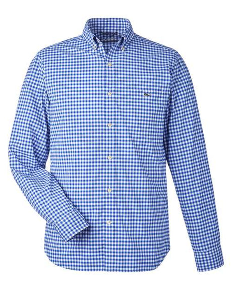 vineyard vines Men's On-The-Go nylon gingham shirt featuring classic pattern styling for casual wear