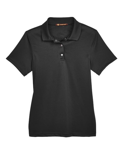 Harriton Women's Advantage Snag Protection Plus Snap Placket Polo