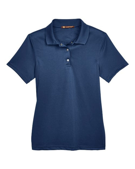 Harriton Women's Advantage Snag Protection Plus Snap Placket Polo