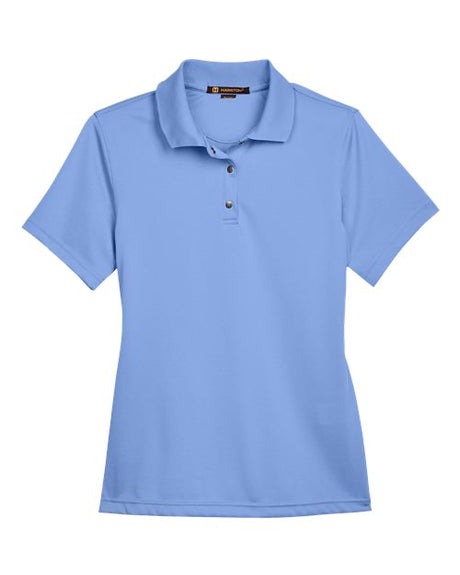 Harriton Women's Advantage Snag Protection Plus Snap Placket Polo