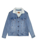 Unisex Sherpa-Lined Denim Jacket