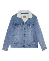 Unisex Sherpa-Lined Denim Jacket