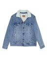 Unisex Sherpa-Lined Denim Jacket