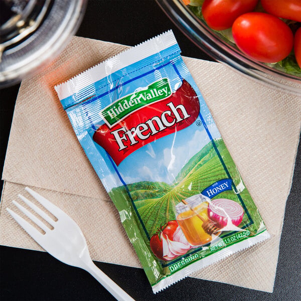 Hidden Valley 1.5 oz. French Dressing with Honey Packet - 84/Case