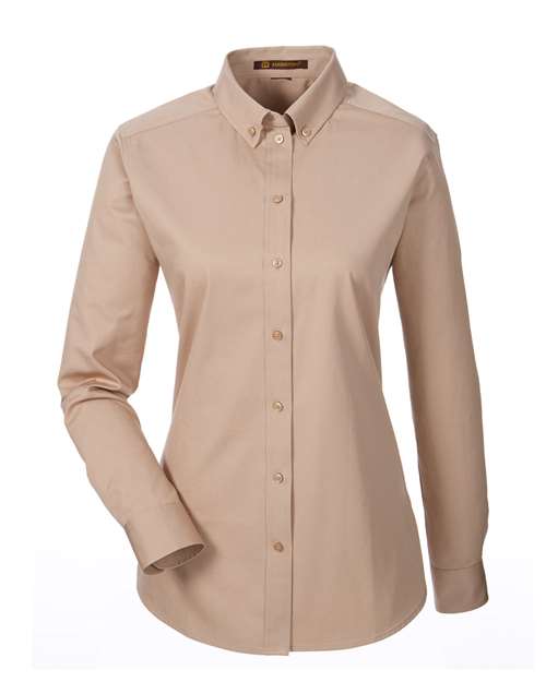Harriton Women's Foundation Cotton Twill Shirt with Teflon