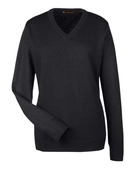 Harriton Women's Pilbloc V-Neck Sweater
