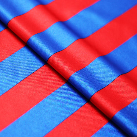 Lucky Stripes Polyester Spandex Fabric - Multi-Color 1" Wide Stripes, 58/60" Width (1 Yard)