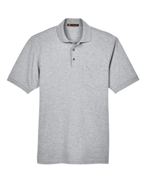 Harriton Men's Easy Blend Polo with Pocket