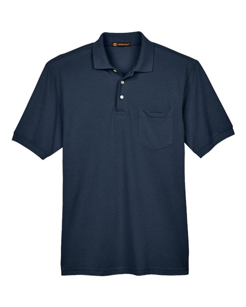 Harriton Men's Easy Blend Polo with Pocket