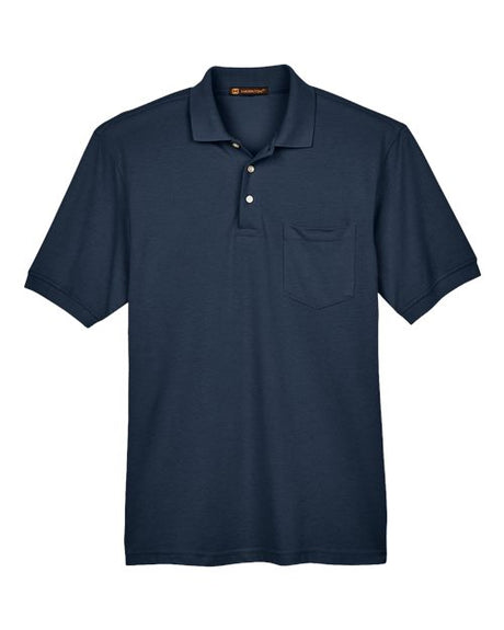 Harriton Men's Easy Blend Polo with Pocket