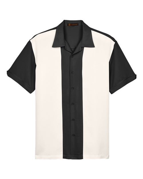 Harriton Men's Two-Tone Camp Shirt