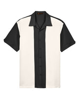 Harriton Men's Two-Tone Camp Shirt