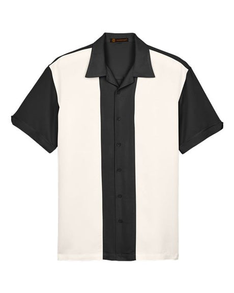 Harriton Men's Two-Tone Camp Shirt