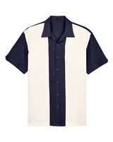 Harriton Men's Two-Tone Camp Shirt