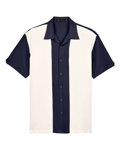 Harriton Men's Two-Tone Camp Shirt
