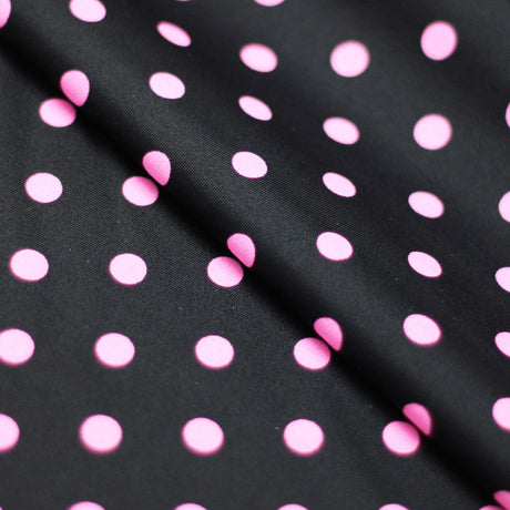 Polka Dots Nylon Spandex Fabric - Multiple Colors Small White Dots, 58/60" Width (1 Yard)