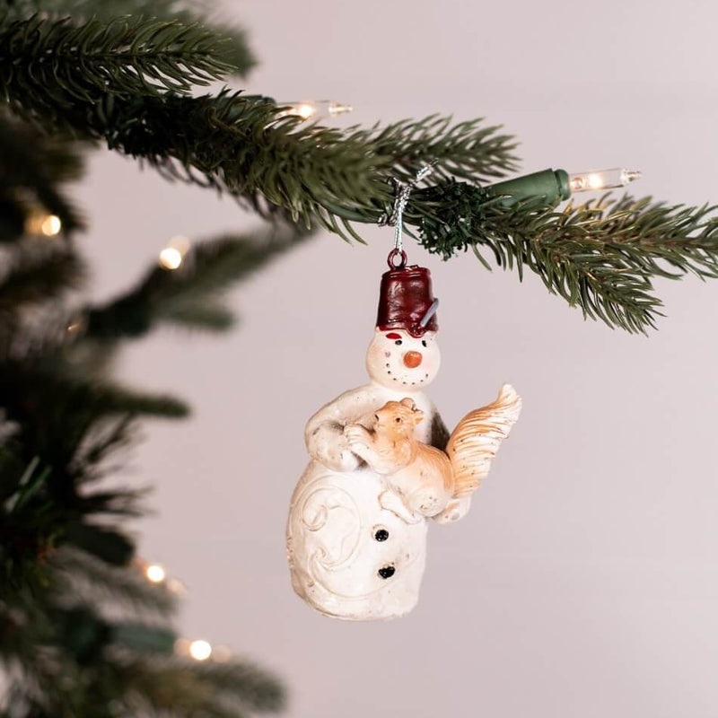 Resin Snowman Christmas Ornament 3x2 Inch Festive Tree Decor