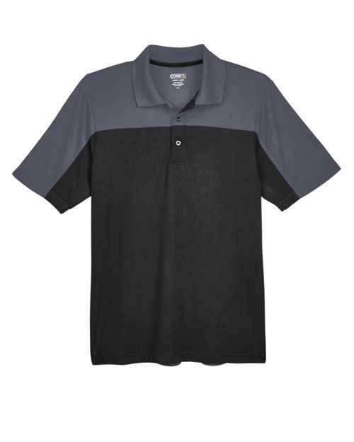 CORE365 Mens Balance Colorblock Performance Pique Polo modern contrast collar polo