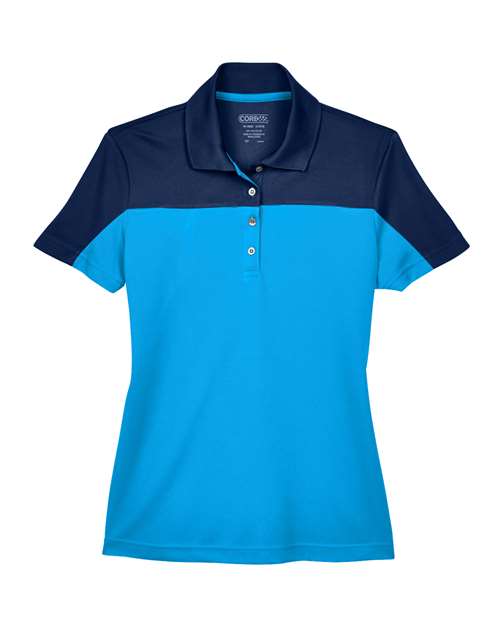 CORE365 Women's Balance Colorblock Performance Piqué Polo