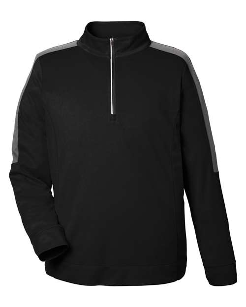 CORE365 Men's Market Snag-Protect Mesh Colorblock Quarter-Zip Pullover