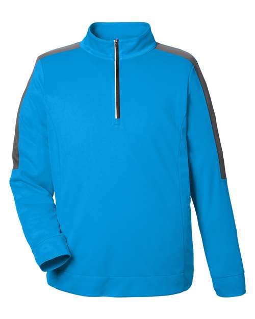 CORE365 Men's Market Snag-Protect Mesh Colorblock Quarter-Zip Pullover