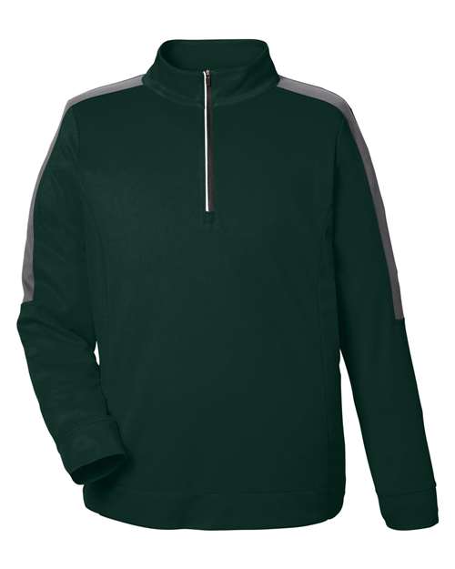 CORE365 Men's Market Snag-Protect Mesh Colorblock Quarter-Zip Pullover