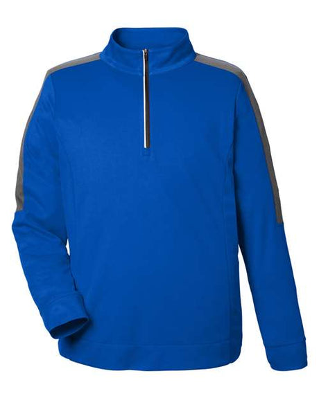 CORE365 Men's Market Snag-Protect Mesh Colorblock Quarter-Zip Pullover