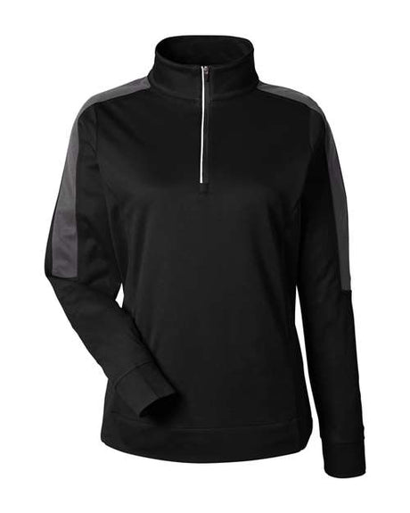 CORE365 Women's Market Snag Protect Mesh Colorblock Quarter-Zip Pullover