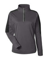 CORE365 Women's Market Snag Protect Mesh Colorblock Quarter-Zip Pullover